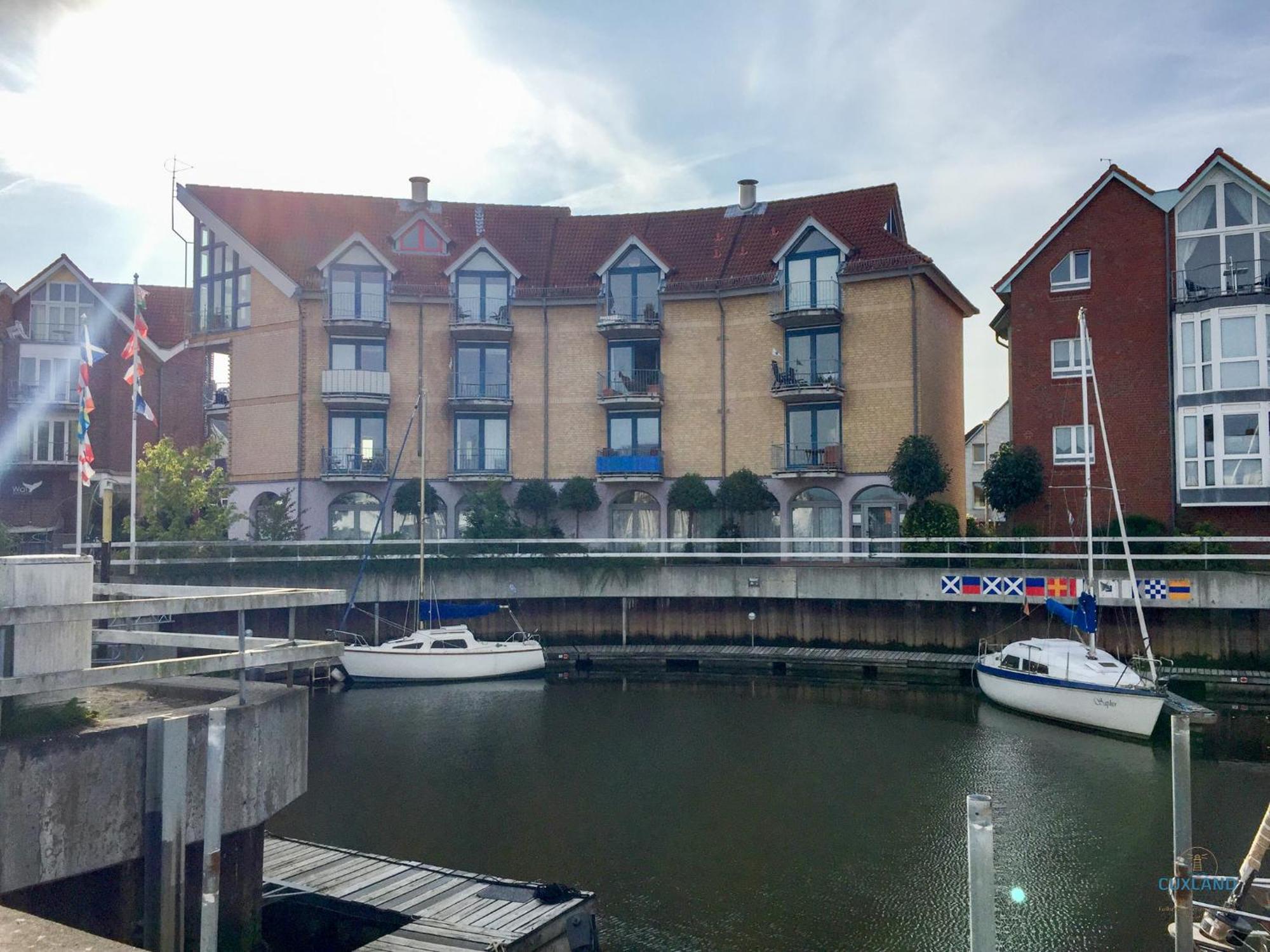 Urlaub direkt in der City Marina Cuxhaven Bagian luar foto